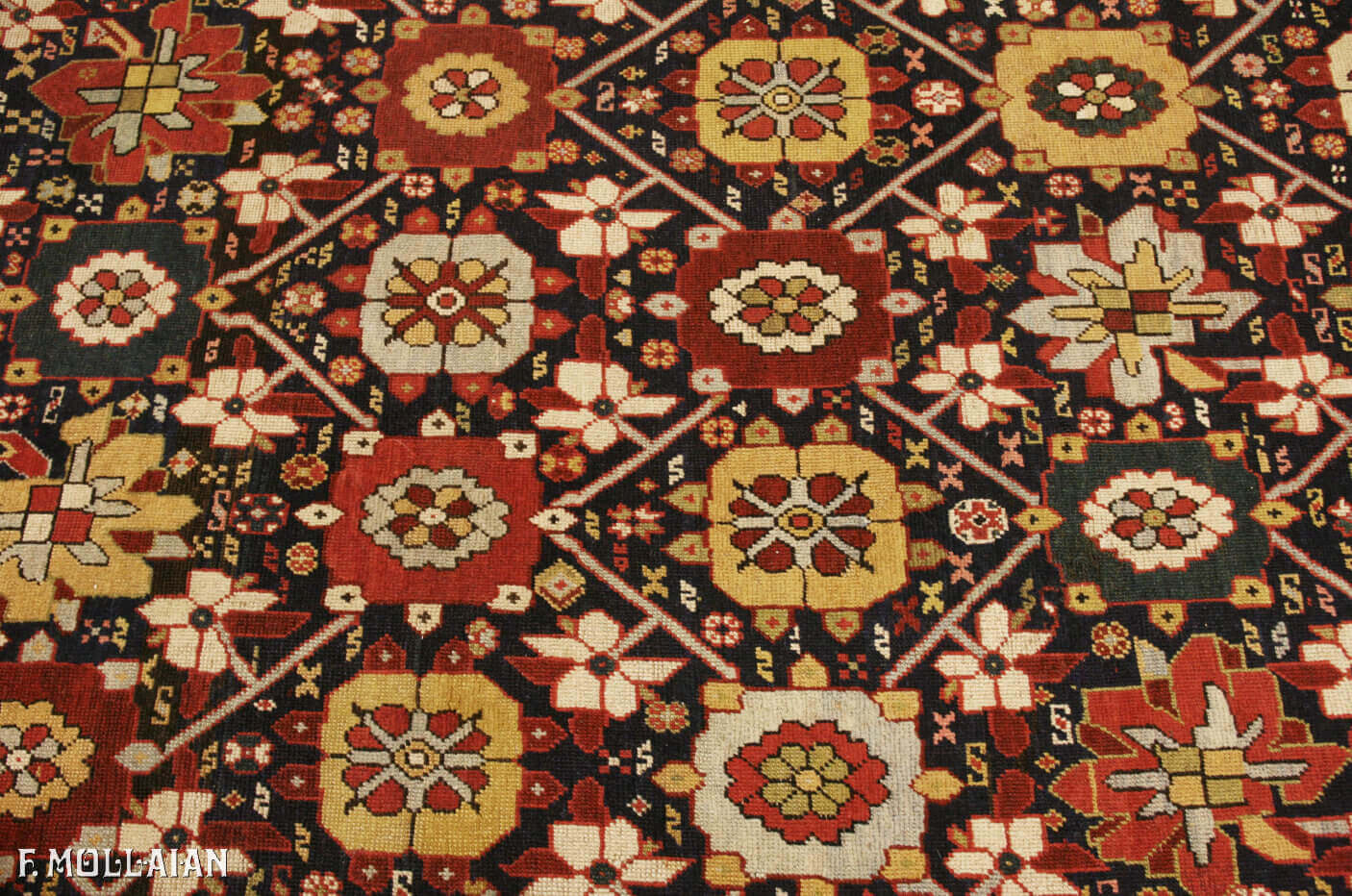 Antique Caucasian All-over „Karabakh (qarabag)“ hand-knotted Kalleh Size Carpet n°:75780500